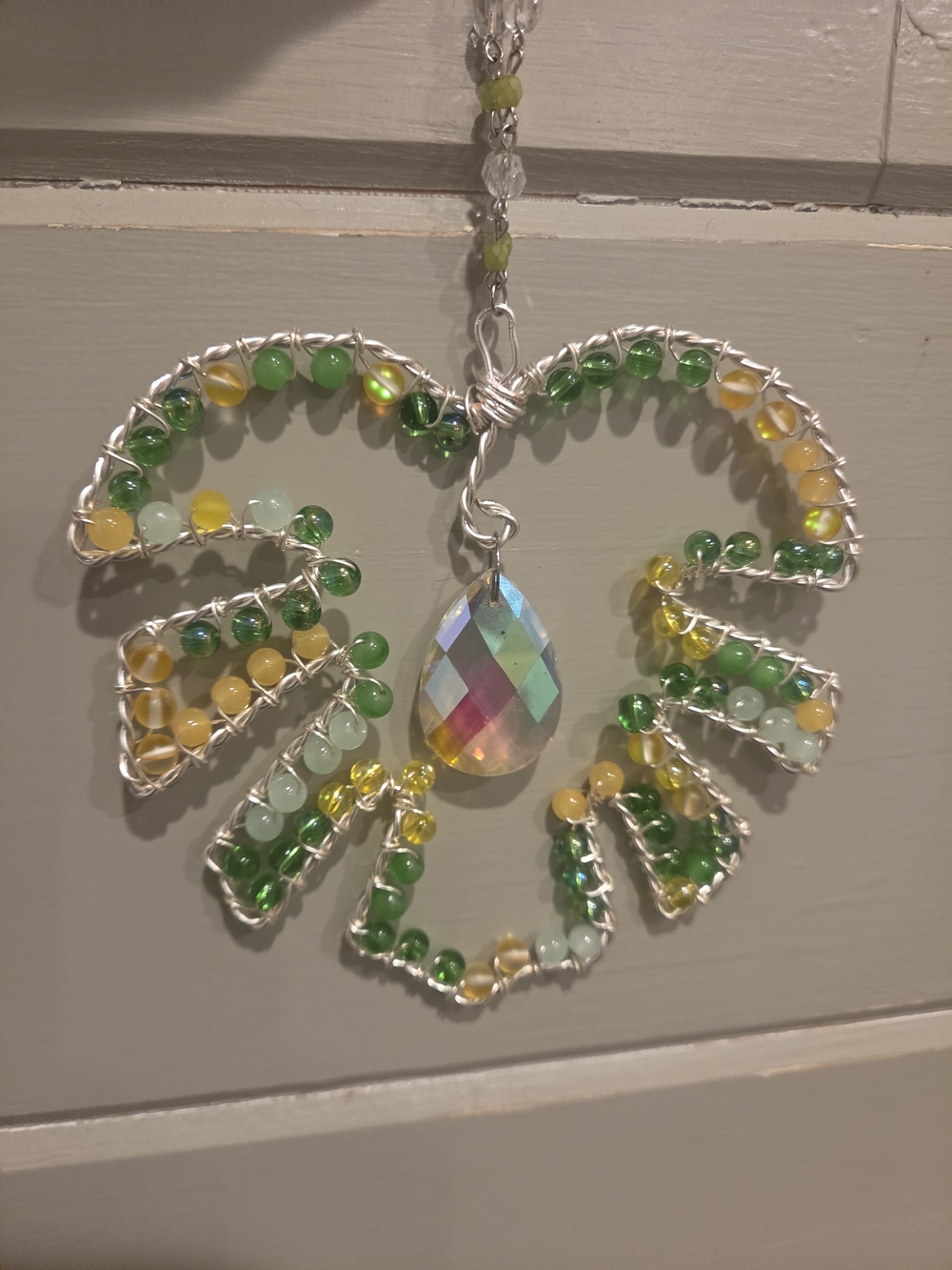 Handmade Monstera Aurea Suncatcher
